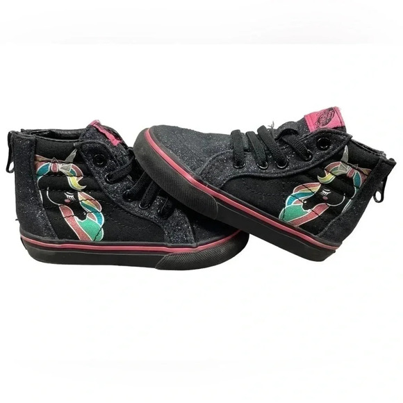 Vans Unicorn  Sparkle High Top Shoes Size 6.5 - Picture 5 of 7